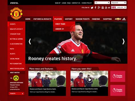 official manchester united website